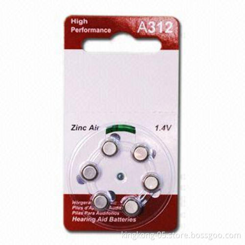 A312 1.4V coin cell for hearing-aid